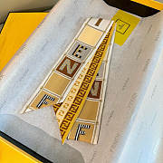 Fortok Fendi Wrappy Bandeau scarf in yellow versatile silk 105x5cm - 2