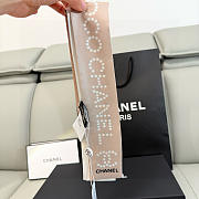 Fortok chanel Silk Twilly Bandeau Scarf Beige - 5