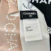 Fortok chanel Silk Twilly Bandeau Scarf Beige - 2