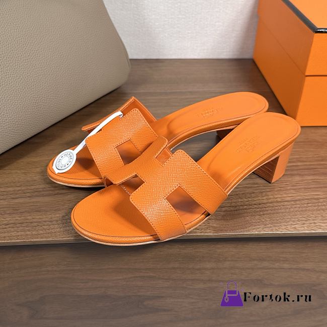 Fortok Hermes Oasis Sandals Leather Orange - 1