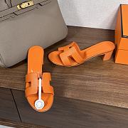 Fortok Hermes Oasis Sandals Leather Orange - 6