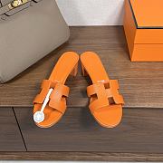 Fortok Hermes Oasis Sandals Leather Orange - 5
