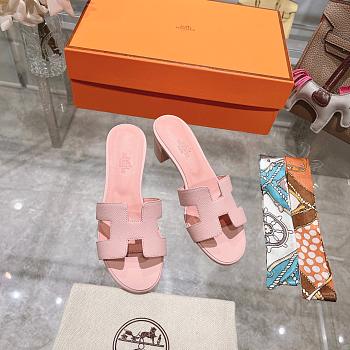 Fortok Hermes Oasis Sandals Leather Pink