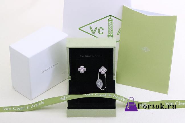 Fortok Van Cleef & Arpels Vintage Alhambra earrings Silver - 1