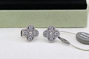 Fortok Van Cleef & Arpels Vintage Alhambra earrings Silver - 4