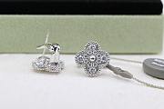 Fortok Van Cleef & Arpels Vintage Alhambra earrings Silver - 2