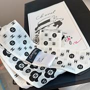 Fortok chanel Silk Twilly Bandeau Scarf White 6x120cm - 2