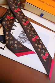 Fortok Louis Vuitton x Takashi Murakami Bandou BB Monogram Brown Cherry 5x120cm - 6