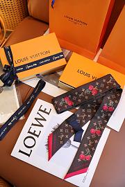 Fortok Louis Vuitton x Takashi Murakami Bandou BB Monogram Brown Cherry 5x120cm - 5
