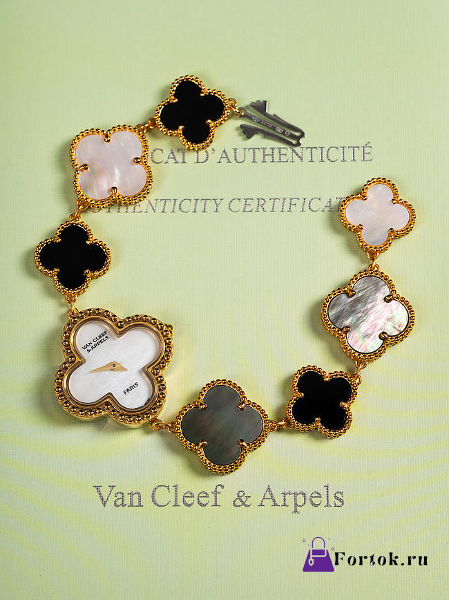Fortok Van Cleef & Arpels Alhambra Watch Bracelet White - 1