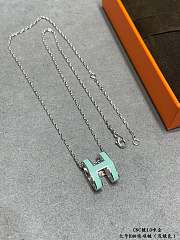 Fortok Hermès Pre-Owned 2010s Mini Pop H necklace Blue Green - 6
