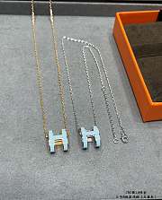 Fortok Hermès Pre-Owned 2010s Mini Pop H necklace Blue - 6