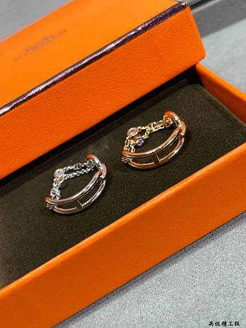 Fortok Hermes Chain D'Ancre Chaos Ring Silver/ Rose Gold