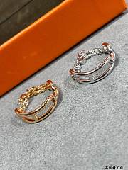 Fortok Hermes Chain D'Ancre Chaos Ring Silver/ Rose Gold - 6