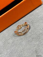Fortok Hermes Chain D'Ancre Chaos Ring Silver/ Rose Gold - 2