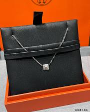 Fortok Hermès Clou d'H pendant Silver/ Rose Gold Necklace - 4