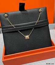 Fortok Hermès Clou d'H pendant Silver/ Rose Gold Necklace - 3