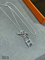 Fortok Hermès Kelly Cadenas pendant Silver - 6