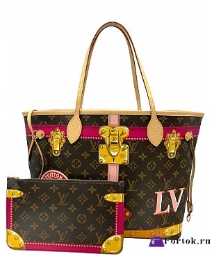 Fortok Louis Vuitton Summer Trunks Neo Neverfull MM Tote 32x29x15cm - 1