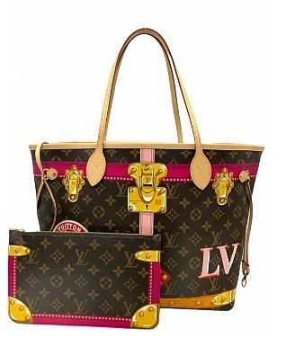 Fortok Louis Vuitton Summer Trunks Neo Neverfull MM Tote 32x29x15cm