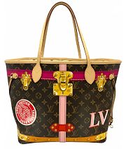 Fortok Louis Vuitton Summer Trunks Neo Neverfull MM Tote 32x29x15cm - 3
