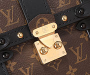 Fortok Louis Vuitton Vertical Trunk Pochette Dark Brown Monogram 11 x 17.5 x 3.5 cm - 3
