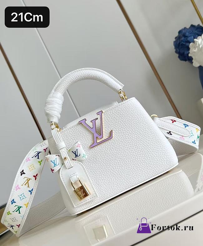 Fortok Louis Vuitton x TM Capucines Mini White 21*14*8Cm - 1