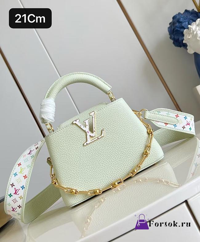 Fortok Louis Vuitton x TM Capucines Mini Green Tea 21*14*8Cm - 1