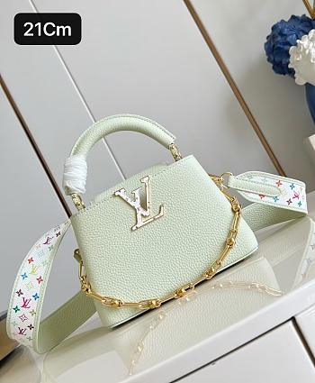 Fortok Louis Vuitton x TM Capucines Mini Green Tea 21*14*8Cm