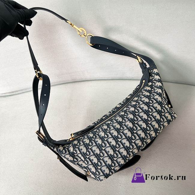 Fortok Dior D-Journey Bag Navy Blue 25.5-14.5-14cm - 1