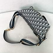 Fortok Dior D-Journey Bag Navy Blue 25.5-14.5-14cm - 5
