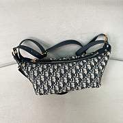 Fortok Dior D-Journey Bag Navy Blue 25.5-14.5-14cm - 3