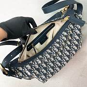 Fortok Dior D-Journey Bag Navy Blue 25.5-14.5-14cm - 2