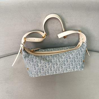 Fortok Dior D-Journey Bag Blue 25.5-14.5-14cm