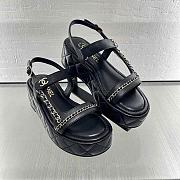 Fortok Chanel Sandals Black 01 - 1