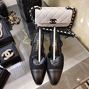 Fortok Chanel Slingback Black Flower - 1