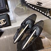 Fortok Chanel Slingback Black Flower - 4