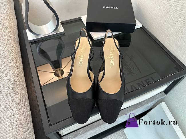 Fortok Chanel Slingback Black - 1