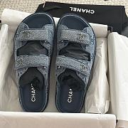 Fortok Chanel Sandals Denim - 6