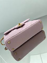 Fortok Chanel 25ss Flap Bag With Top Handle Pink 14x20x6cm - 2