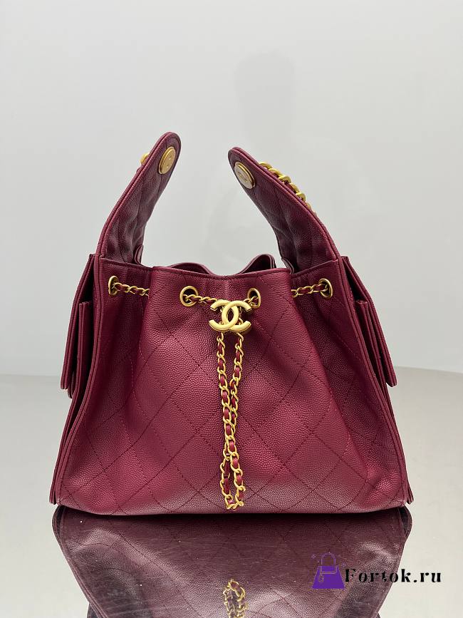 Fortok Chanel 25 Rouge Bag 30 x 26 x 14cm - 1