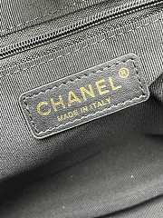 Fortok Chanel Shopping Bag In Brown Suede With Leather 36*24*14cm - 3