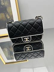 Fortok Chanel Flap Bag 25SS Black 12.5 X 19.5X 3.5CM - 1