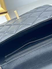 Fortok Chanel Flap Bag 25SS Black 12.5 X 19.5X 3.5CM - 3