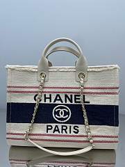 Fortok Chanel Deauville Canvas White And Blue 35/38cm - 1
