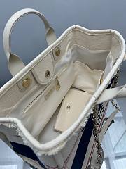 Fortok Chanel Deauville Canvas White And Blue 35/38cm - 6