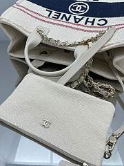 Fortok Chanel Deauville Canvas White And Blue 35/38cm - 5