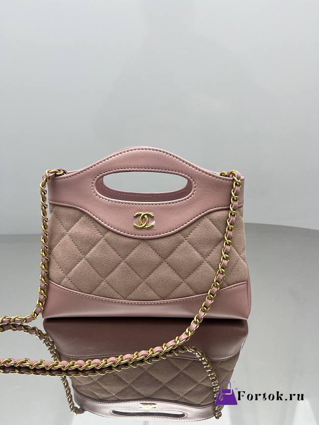 Fortok Chanel 25ss Nano Bag Pink 17.5*20.5*4cm - 1
