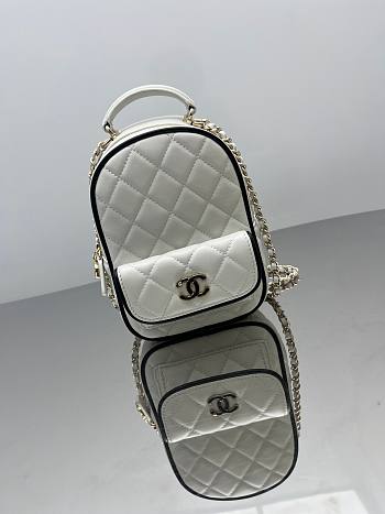 Fortok Chanel 25P Mini Backpack White 18*13*9cm