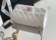 Fortok Chanel Flap Bag Mini White 13:20:7cm - 5